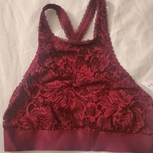 NWT Burgundy Floral Lace bralette